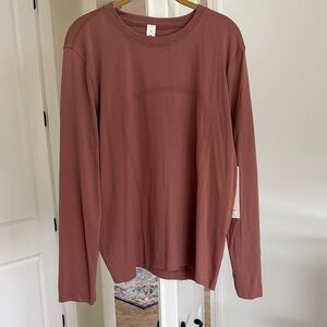 Lululemon Athletica Red Clay Swiftly Long Sleeve Top